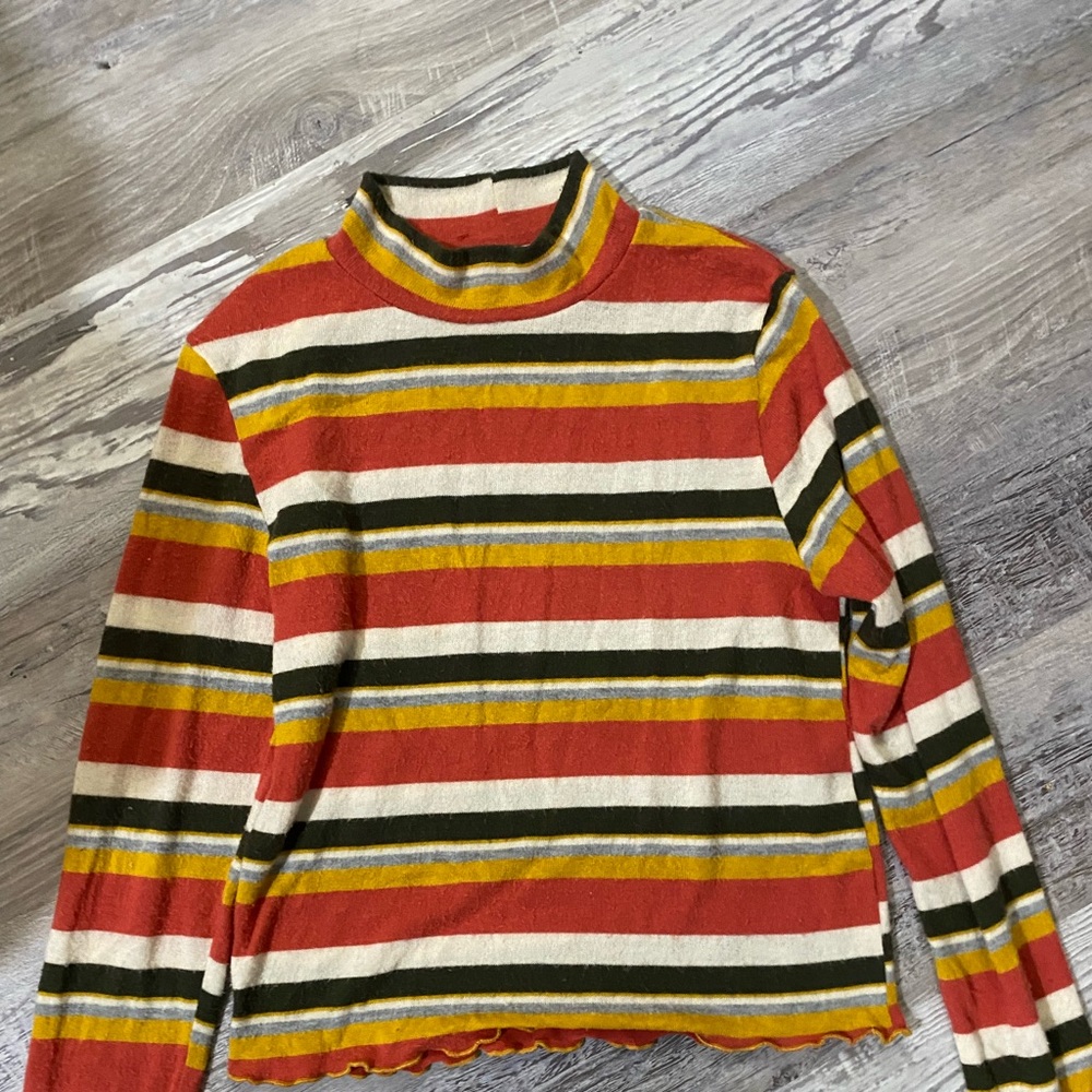 Multi colored turtle neck